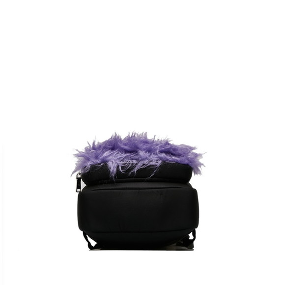 Prada Frankenstein Backpack 2VZ043 Black Purple Nylon Fur Women's